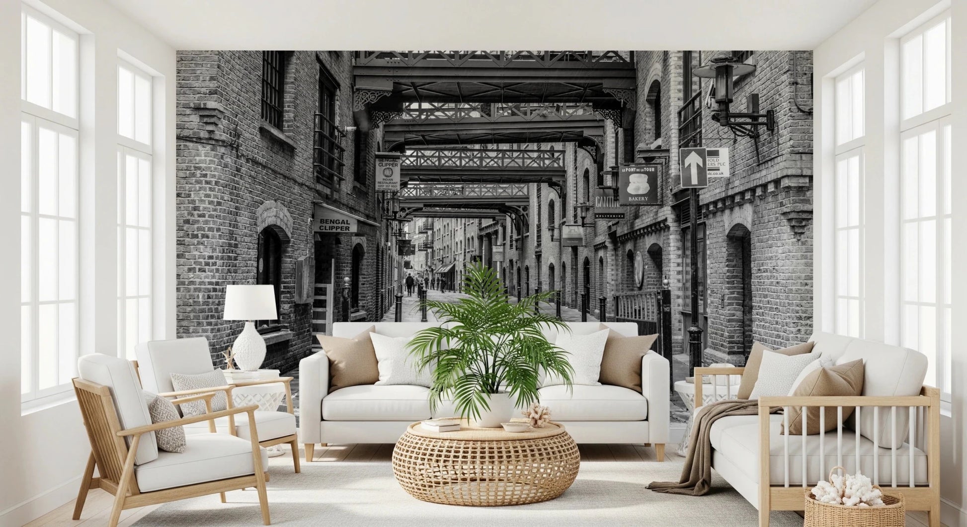 Cobbled Street Wall Mural