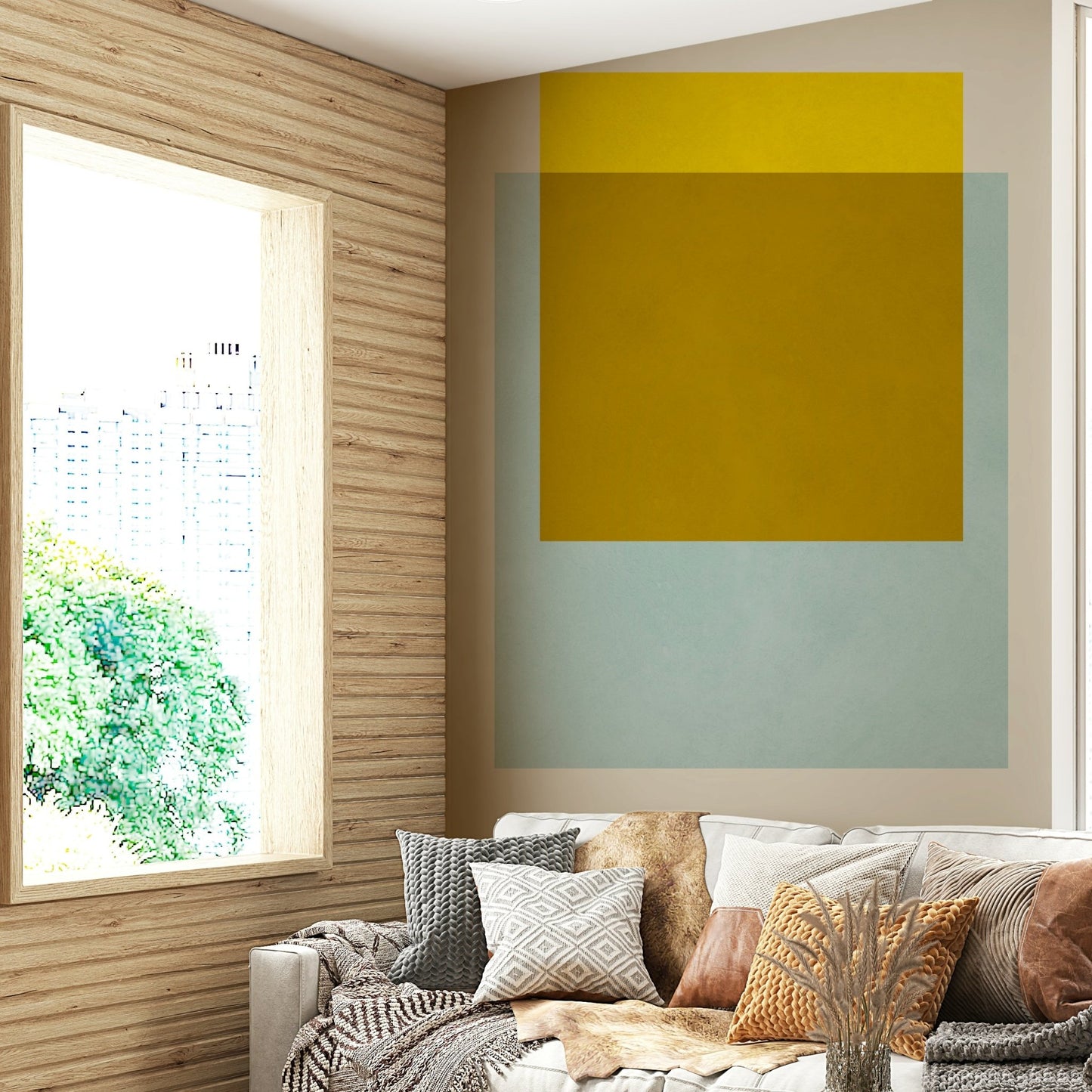 The colors are peaceful, gentle, and complementary.

