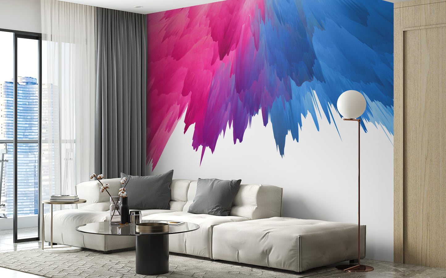 Color Rainbow Splash Wall Wallpaper Murals - Giffywalls