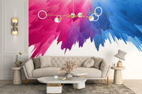 Modern rainbow splash mural wall decor