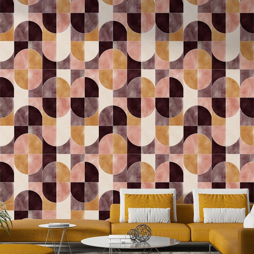 Geometric tile pattern wallpaper.

