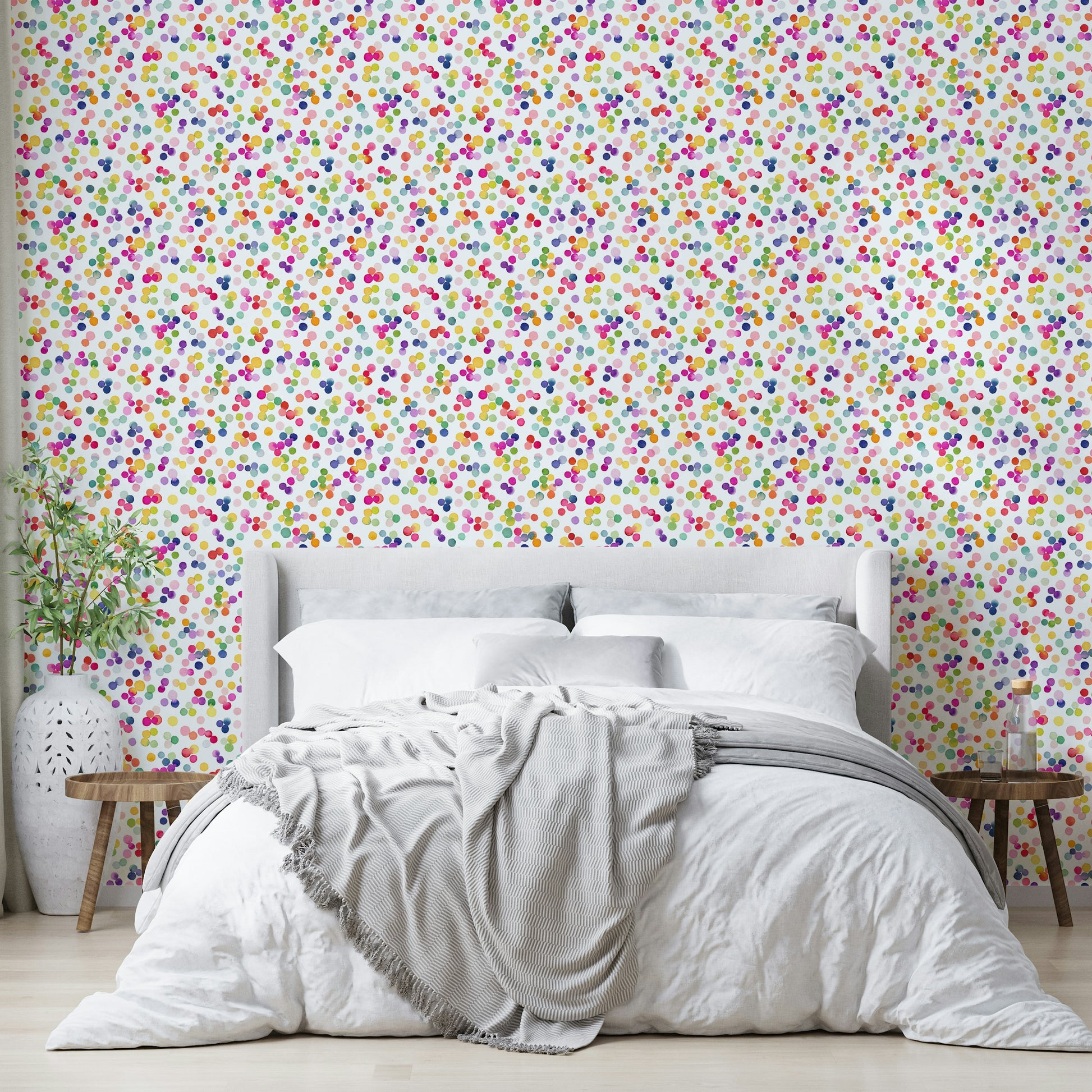 Multicolored confetti design for lively interiors

