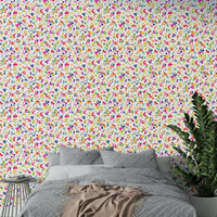 Playful dot pattern wallpaper in bright tones

