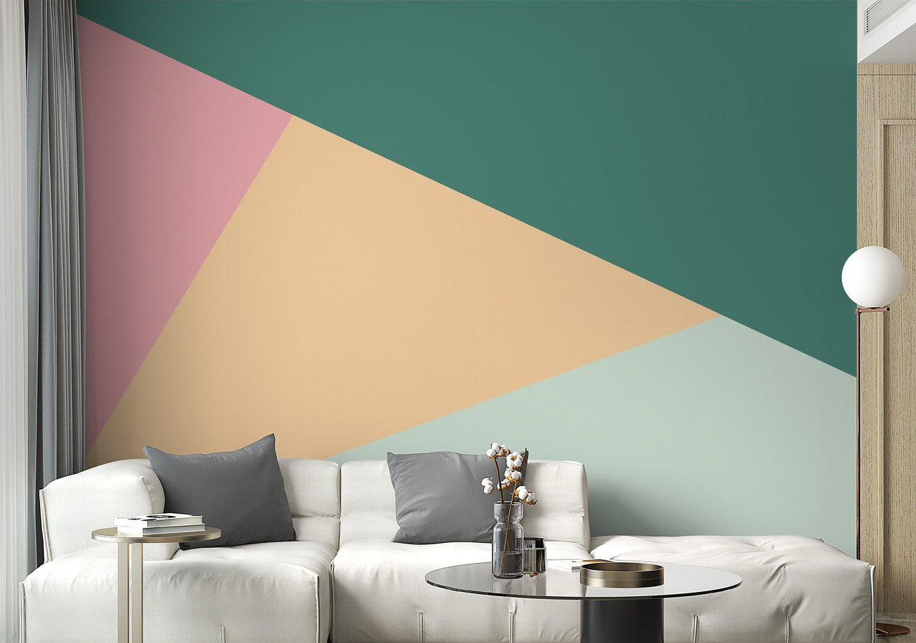 Colorful Geometric Triangle Shaped Wallpaper - Giffywalls