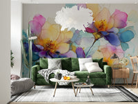 Fluid alcohol ink blossoms Colorful Ink Floral Dreams wallpaper