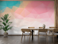 Vibrant ombre gradient wall mural design