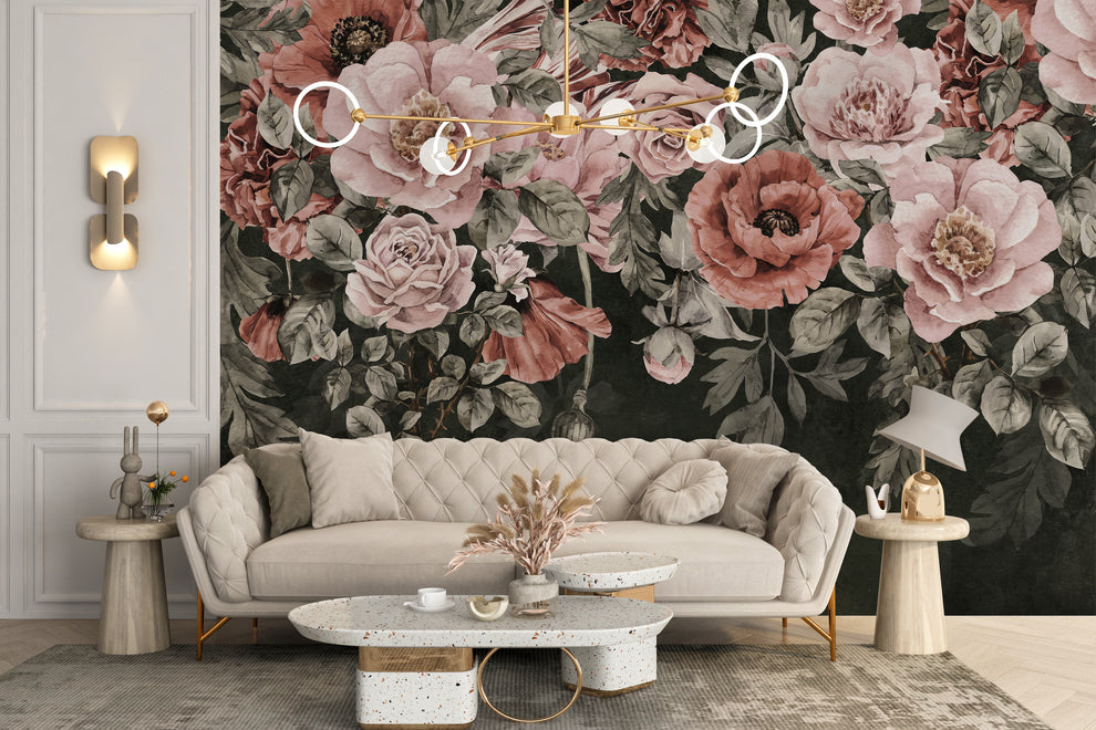 Colorful Roses Floral Wallpaper - Giffywalls