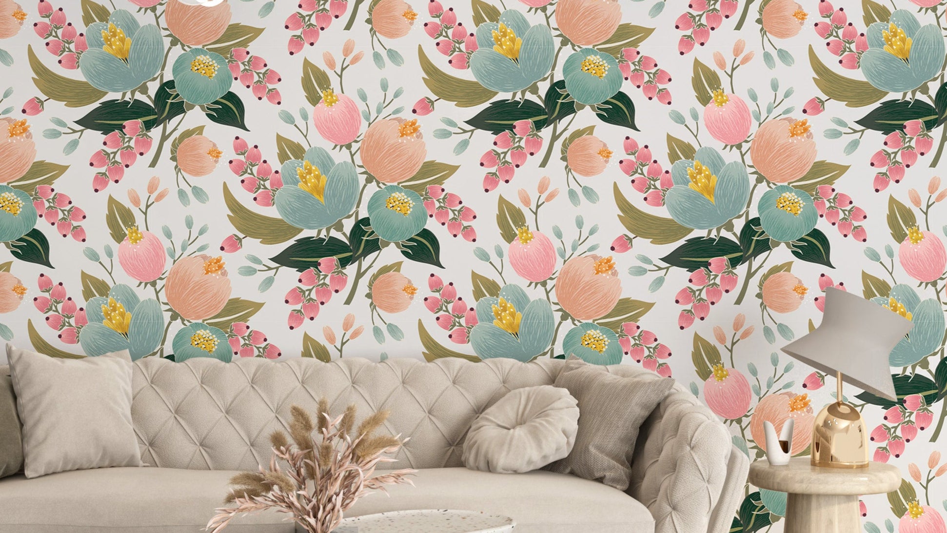 Vibrant floral wallpaper for spring vibes