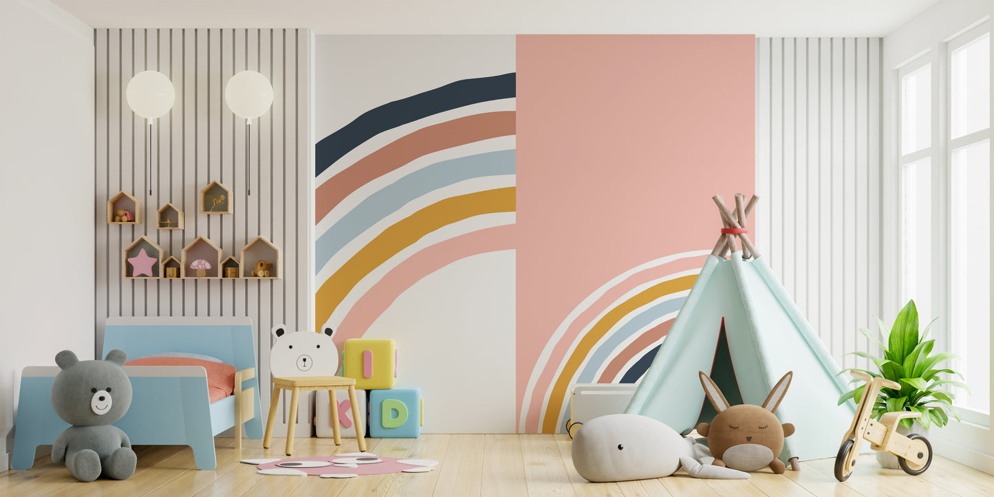 Colorful Stripy Rainbow Wallpaper Murals - Giffywalls