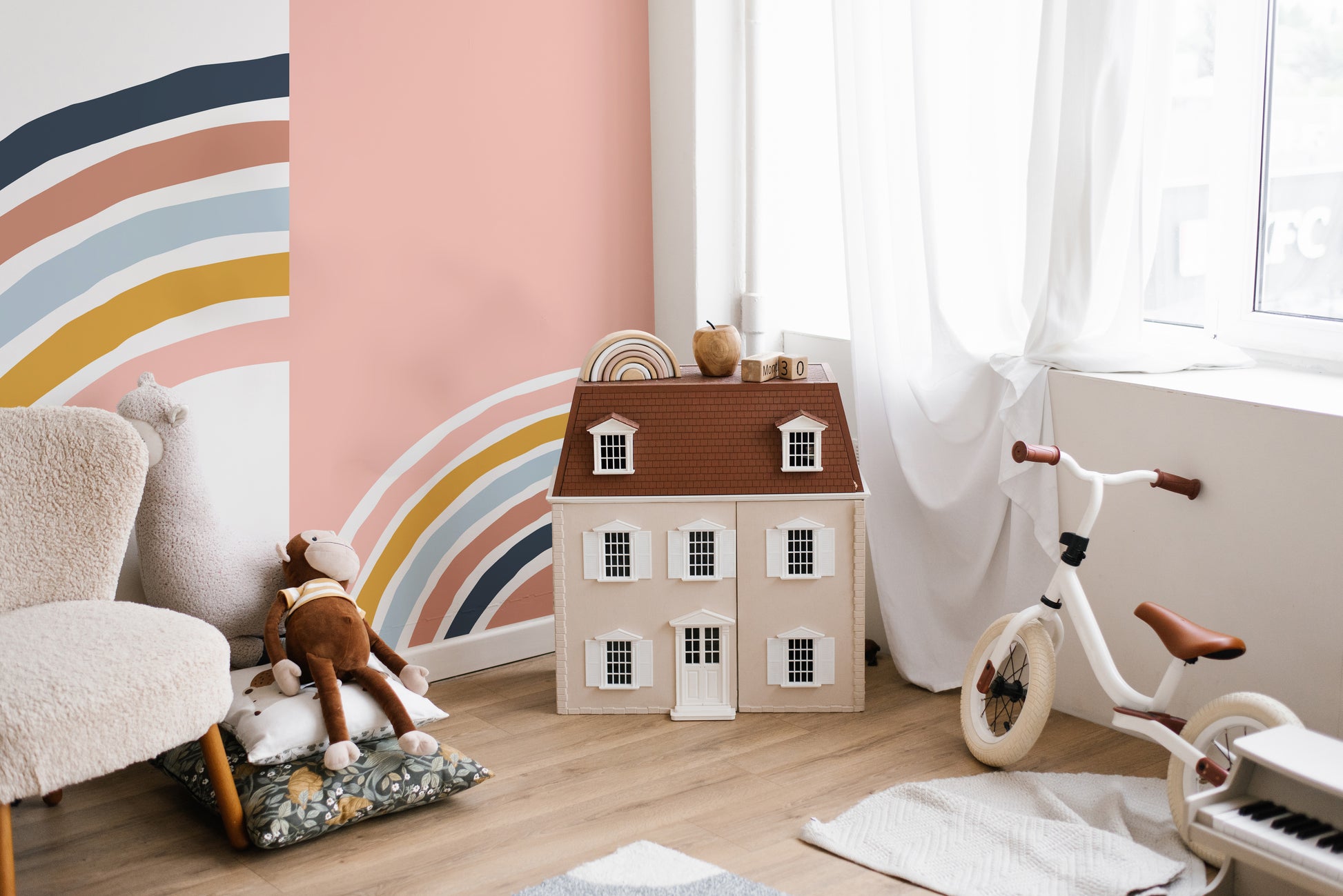 Colorful Stripy Rainbow Wallpaper Murals - Giffywalls