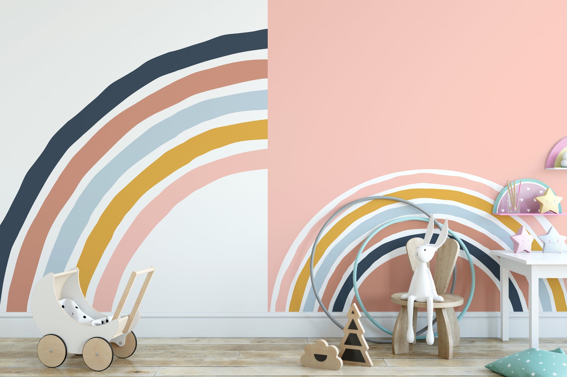 Colorful Stripy Rainbow Wallpaper Murals - Giffywalls