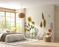 Colorful Sunflower Field Wallpaper Mural - Giffywalls