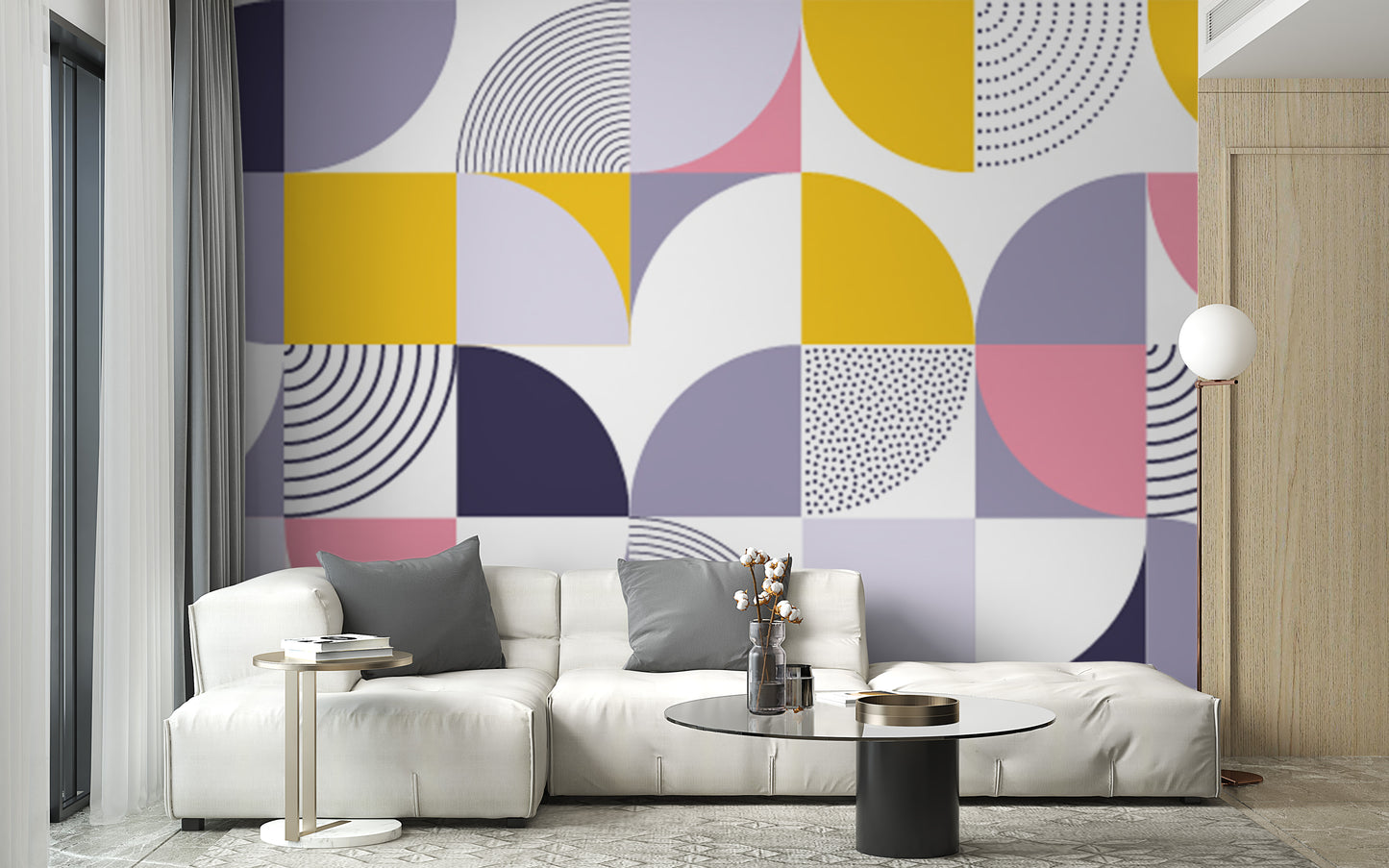 Geometric Swiss Shapes Wall Murals for Modern Walls