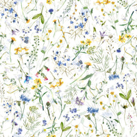 Serene flower background Colorful Watercolor Meadow wallpaper