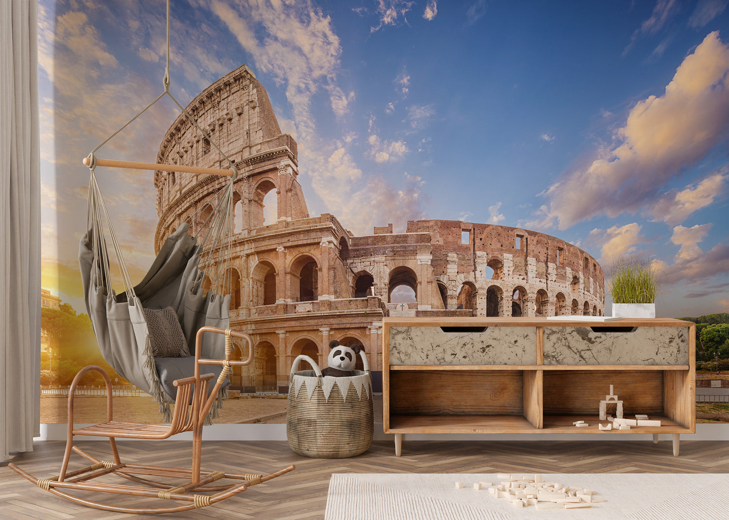 Colosseum Sunrise Historic Rome Wall Mural - Giffywalls