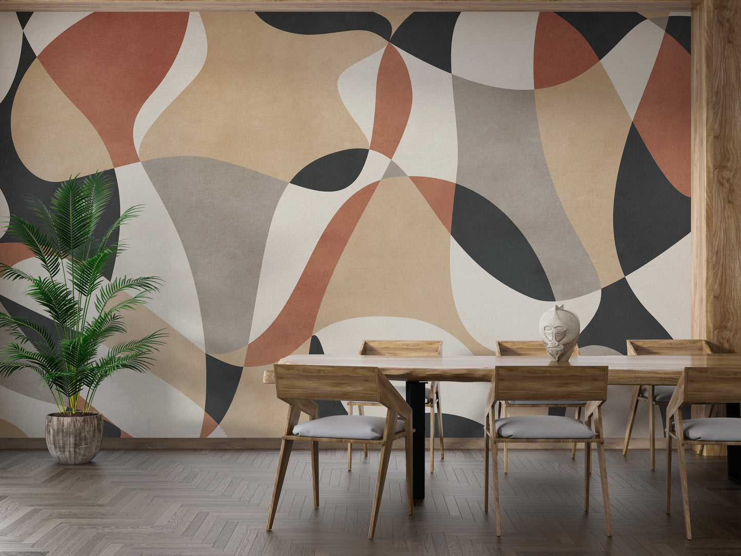 Contemporary Geometric Shapes Wallpaper for Walls