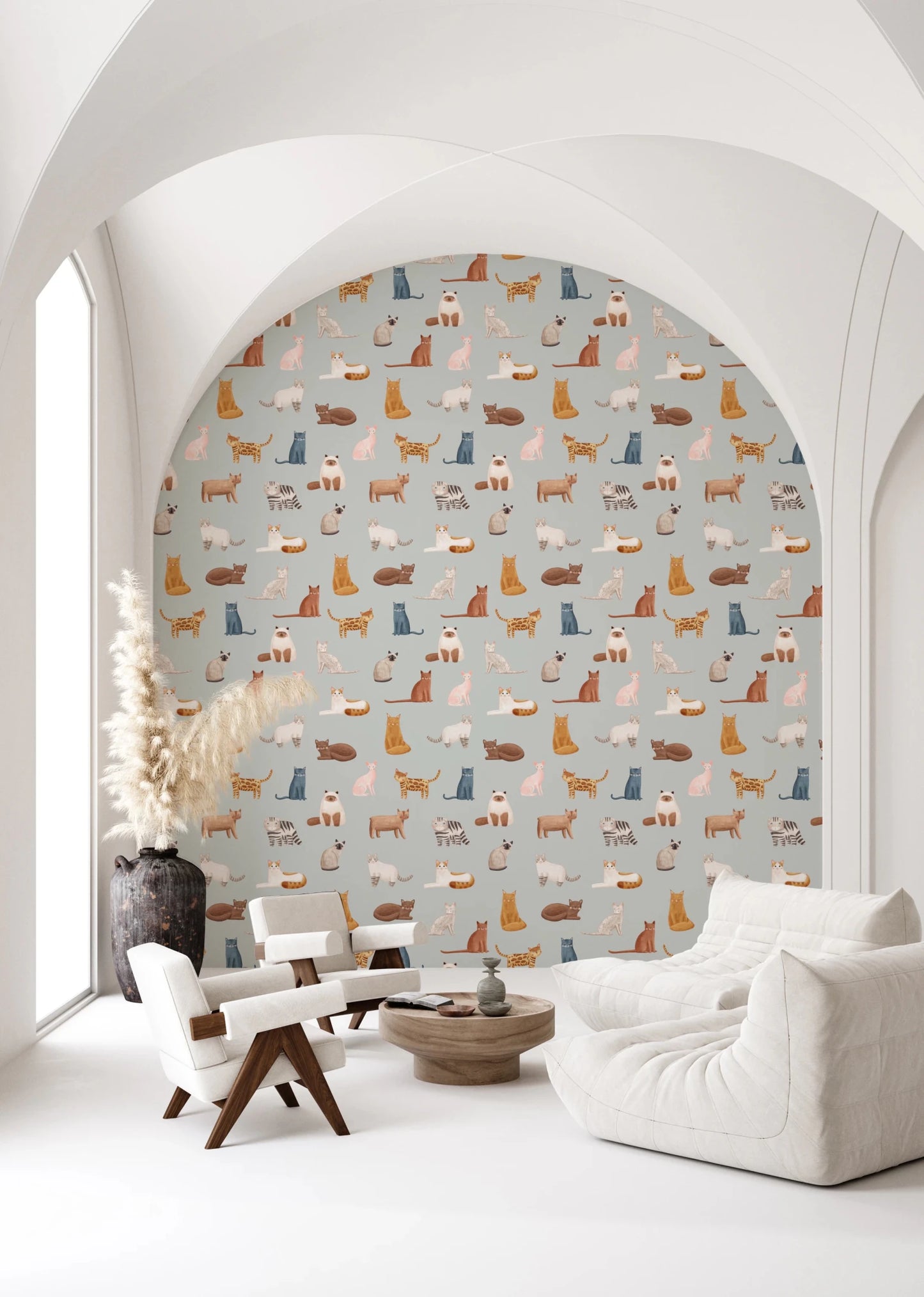 Cool Cats in blue Wallpaper⁠