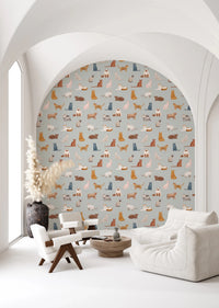 Cool Cats in blue Wallpaper⁠