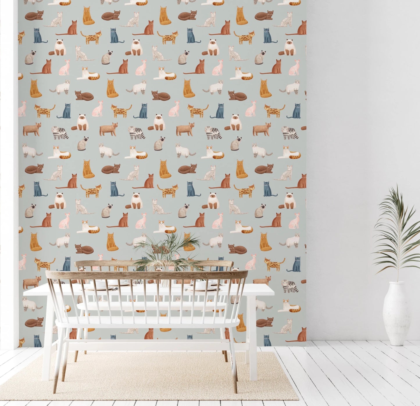 Cool Cats in blue Wallpaper⁠