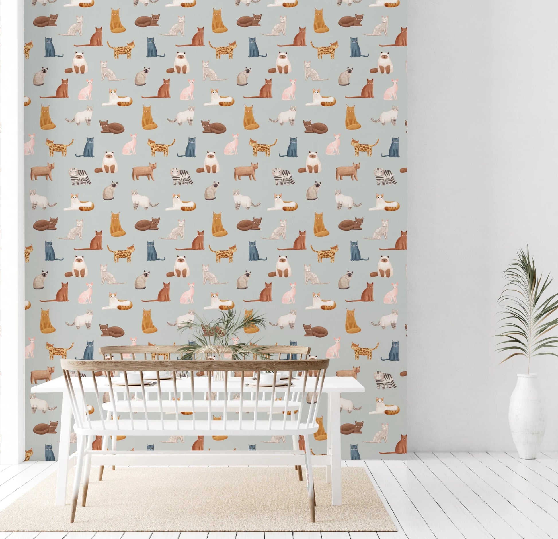 Cool Cats in blue Wallpaper⁠
