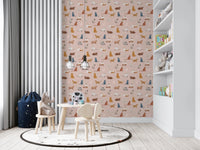 Cool Cats in Pink Wallpaper⁠