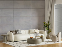 Decorative wall mural featuring a neutral grey grid pattern for minimalist or industrial-inspired interiors.