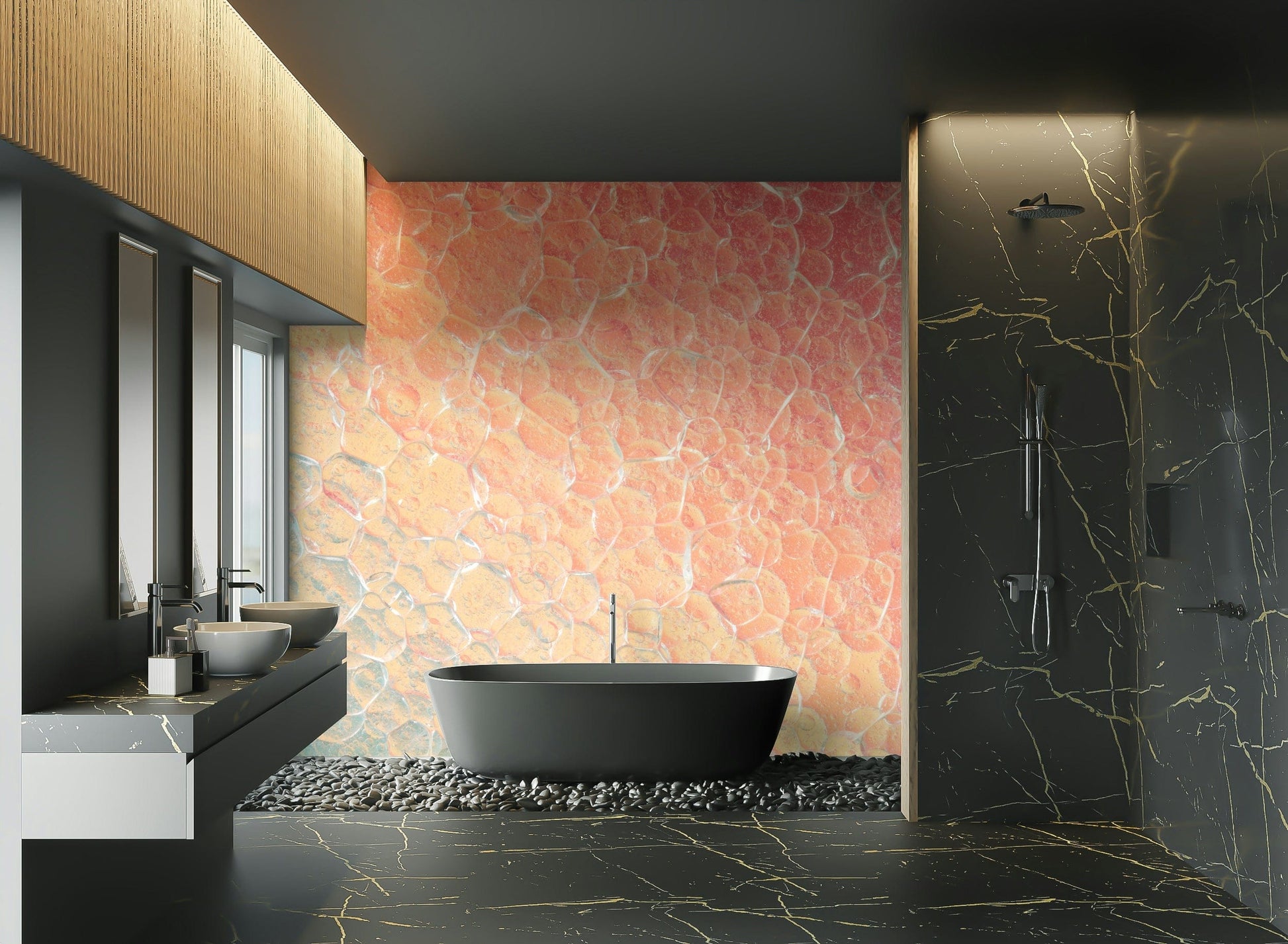 Ethereal Cells artistic mural wallpaper