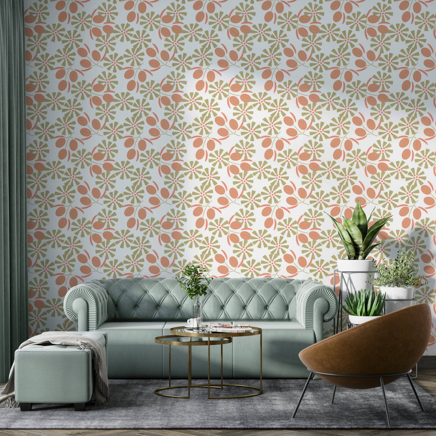 A contemplative blossom time wallpaper mural for a feature wall.

