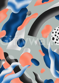 Coral & Indigo Dreams Wall Mural