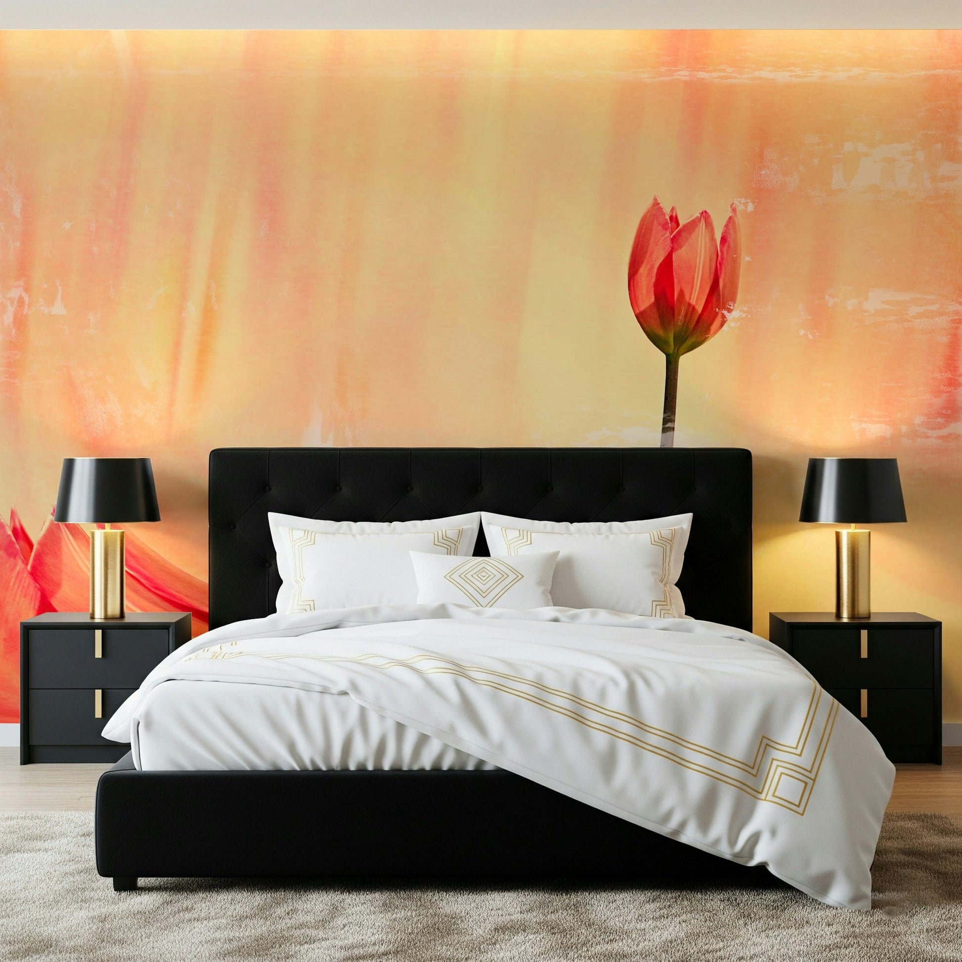 An artistic nature inspired mural for home decor.

