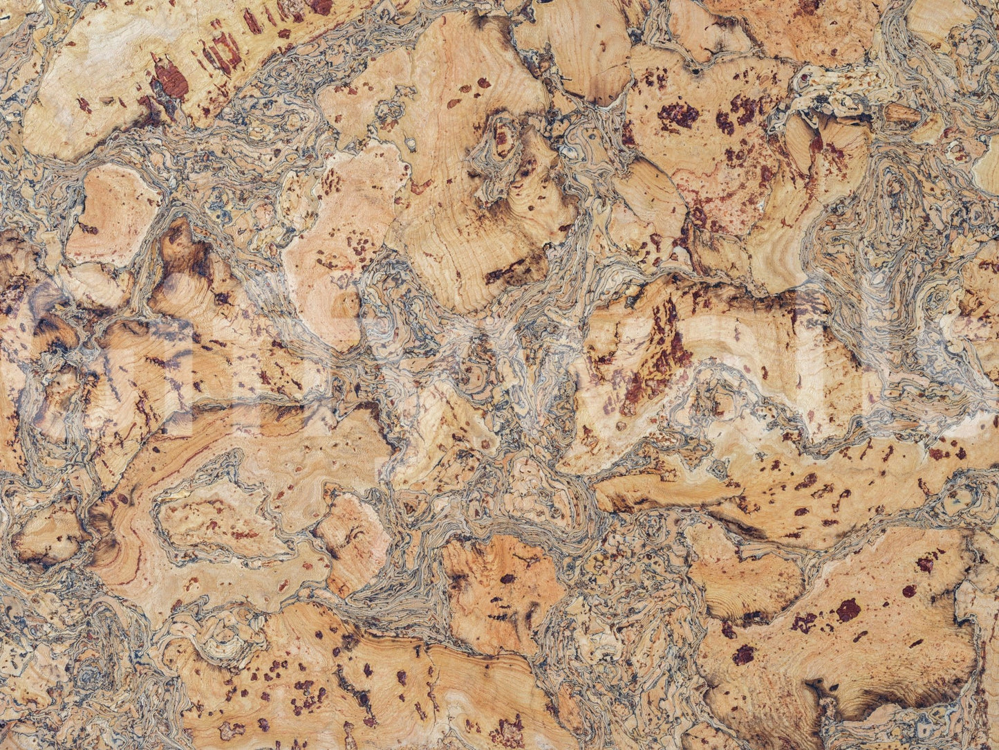 Cozy cork canvas wall mural with earthy tones

