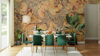 Cork Canvas Wall Mural with textured cork appearance

