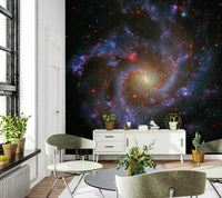 Radiant NGC 5468 Galaxy wall mural stellar spiral design
