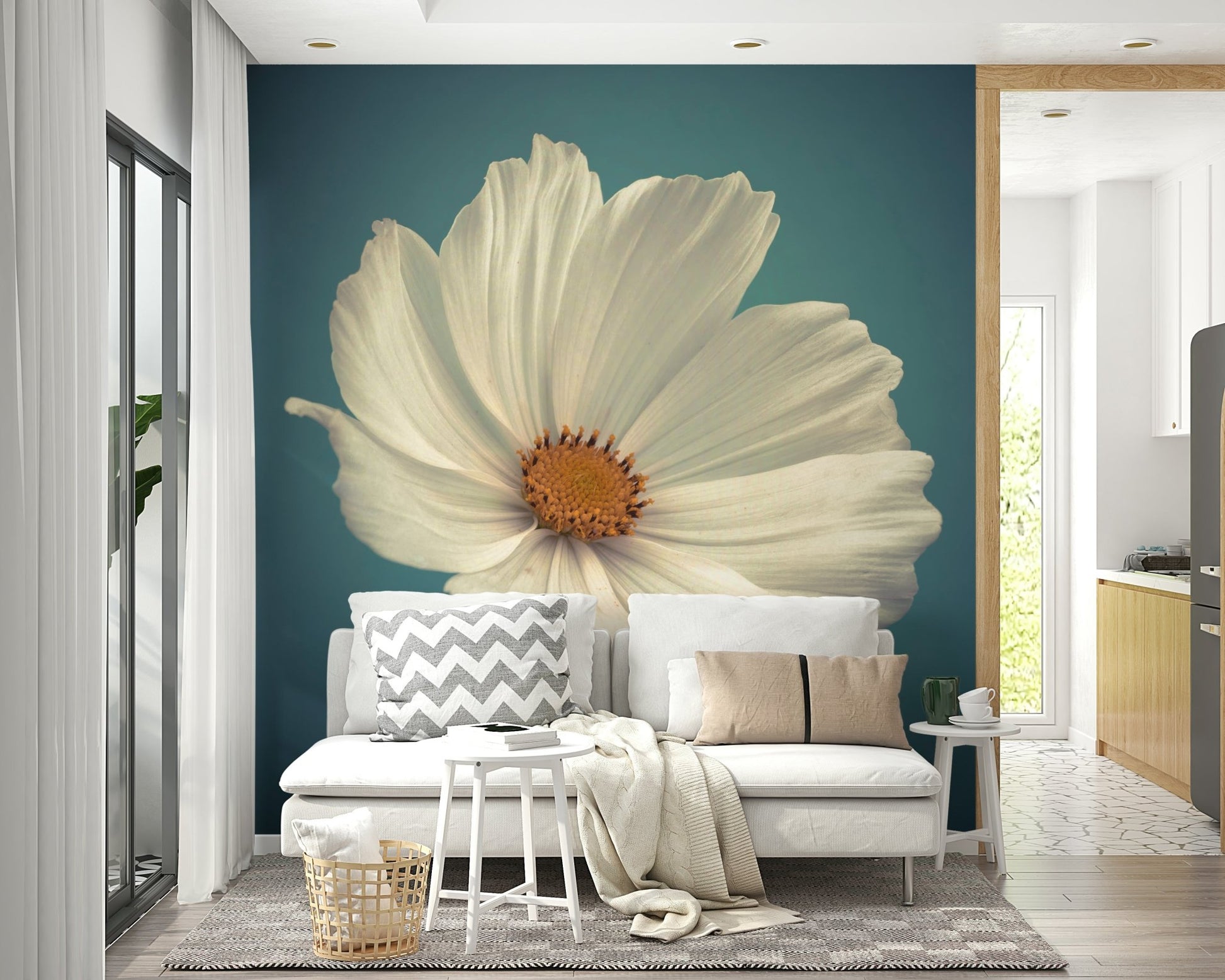 Natural beauty captured in this timeless floral mural

