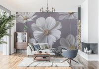 Cosmos Flowers Wall Mural