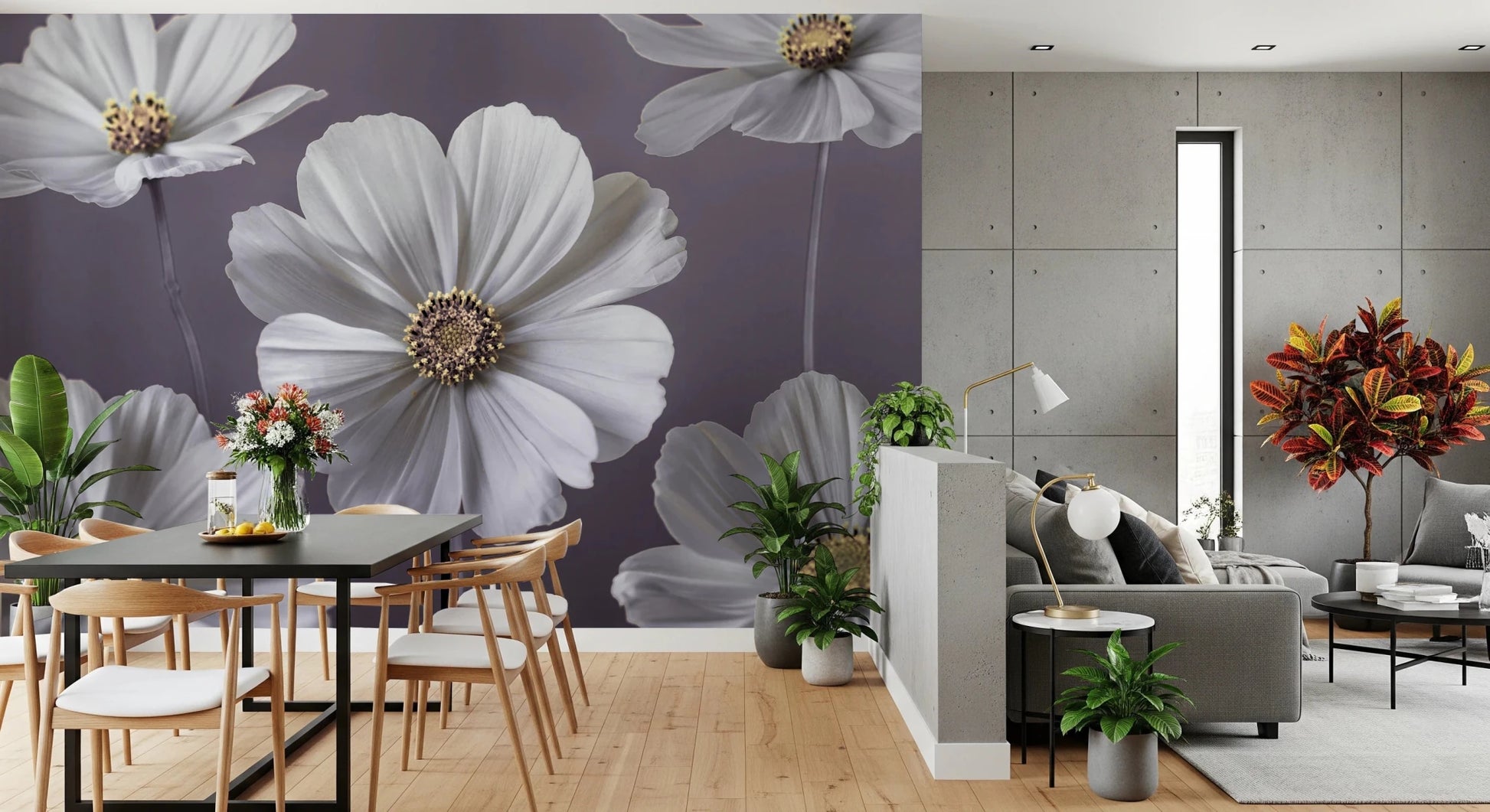 Cosmos Flowers Wall Mural