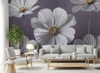 Cosmos Flowers Wall Mural