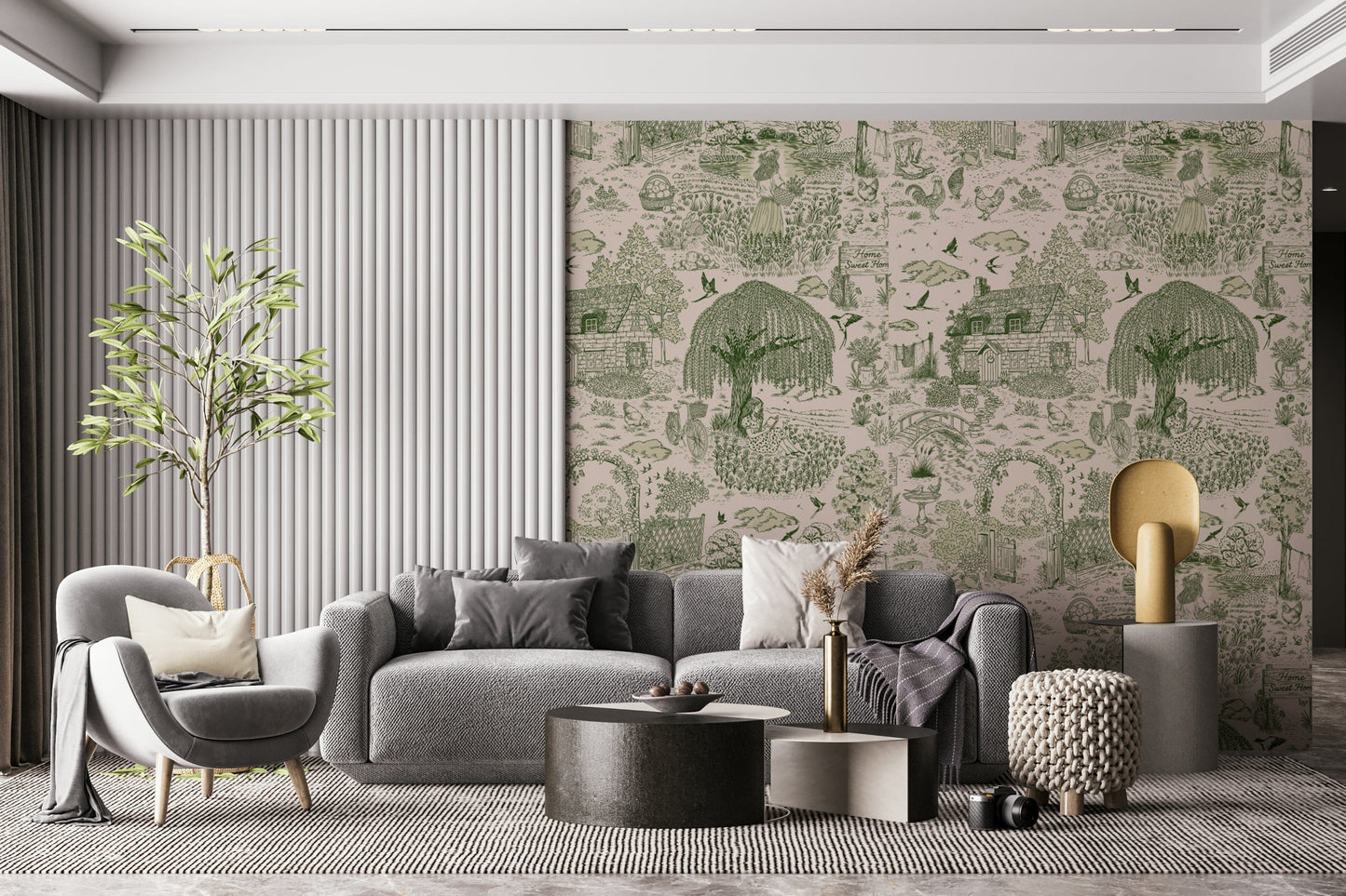 Cottagecore Dreams Wallpaper — serene country landscapes in soft pastel tones.