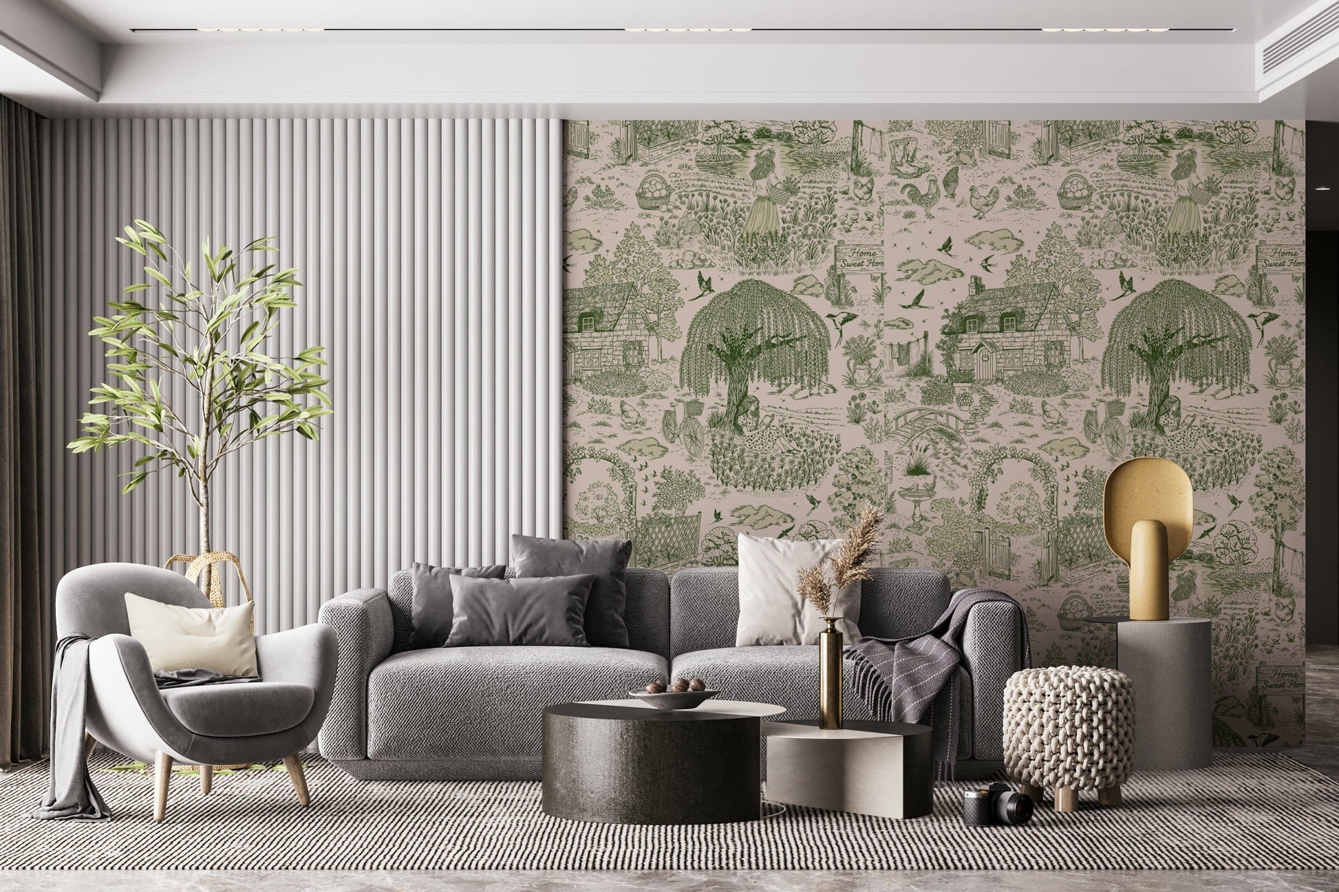 Cottagecore Dreams Wallpaper — serene country landscapes in soft pastel tones.