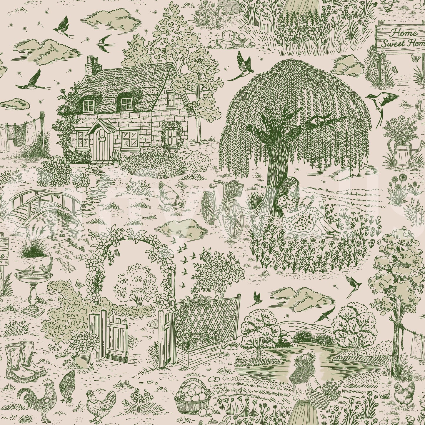 Papier peint Rêves Cottagecore⁠