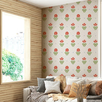 Simple country style wallpaper for bedrooms

