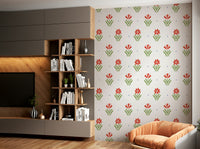 Minimal floral wallpaper design for walls

