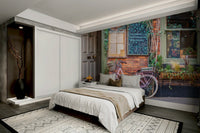 A charming and whimsical wall mural.
