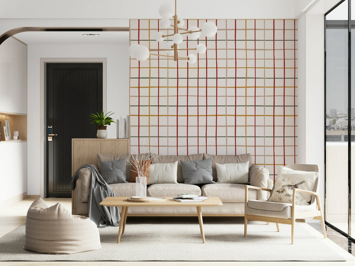 Rustic Checkered Wallpaper