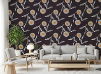 Cozy Scandi Flower Charcoal - Craft Botanical Wallpaper⁠