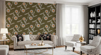 Cozy Scandi Flower Earthy Olive - Craft Botanical Wallpaper⁠