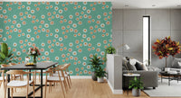 Cozy Scandi Folk Dot Floral Sage Mint - Craft Circle Wallpaper⁠