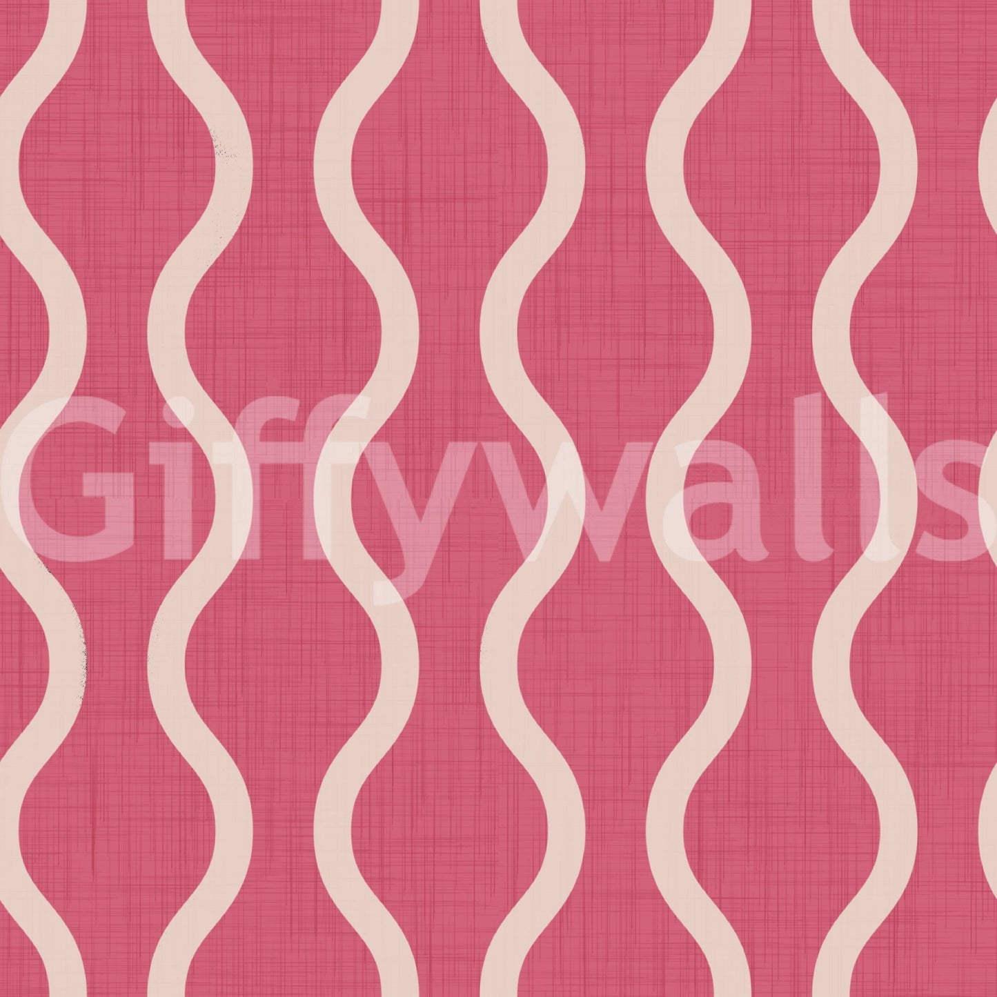 Cozy Scandi Folk Wavy Stripe Rose Clay - Craft Stripe Wallpaper⁠