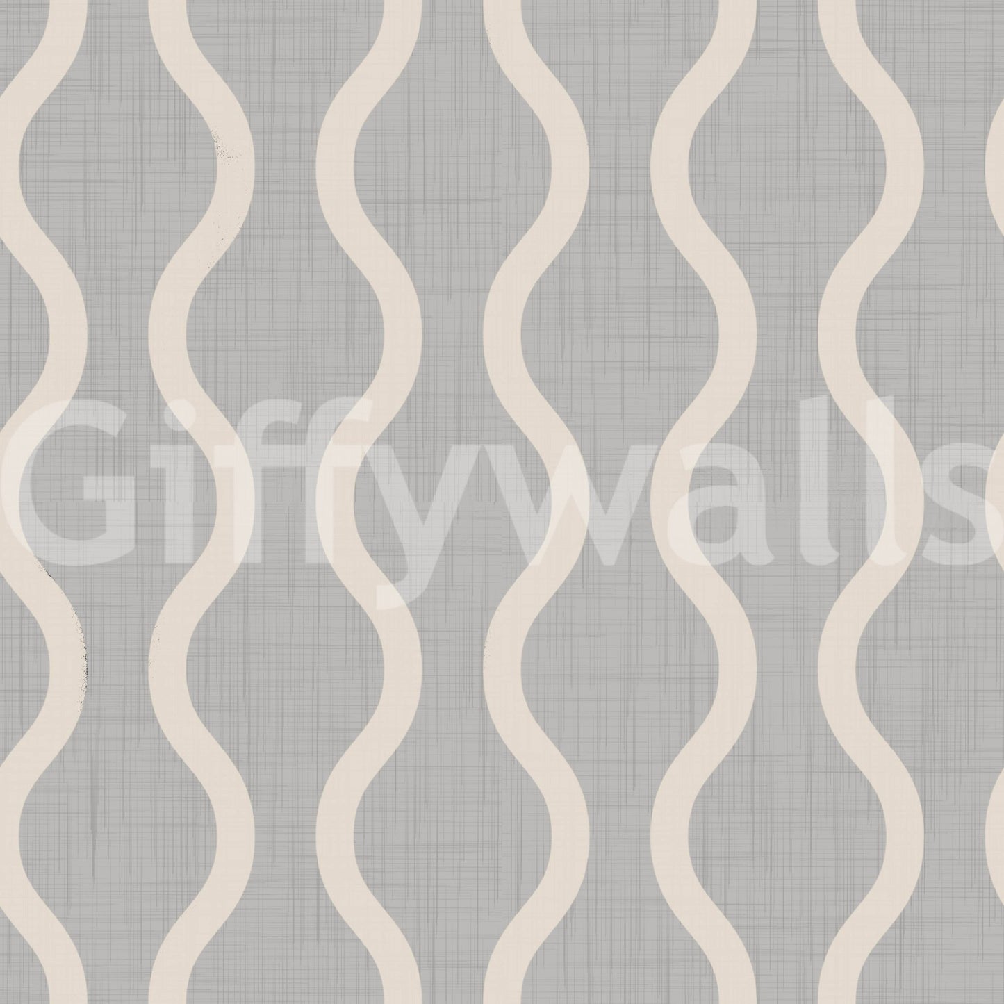 Cozy Scandi Folk Wavy Stripe Warm Linen - Craft Stripe Wallpaper⁠