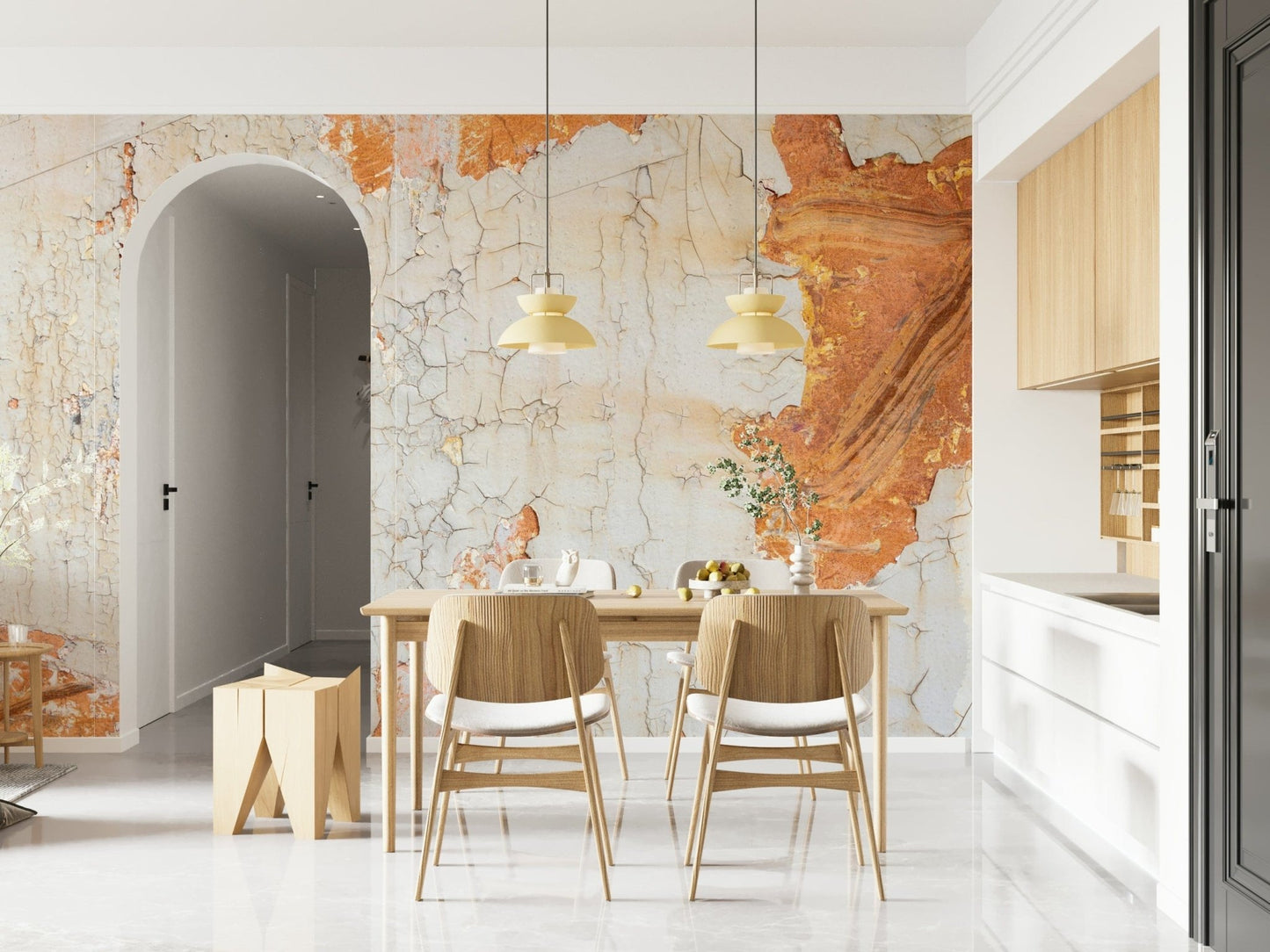 Cracked texture wall mural with realistic fissures and rough surfaces for statement walls.